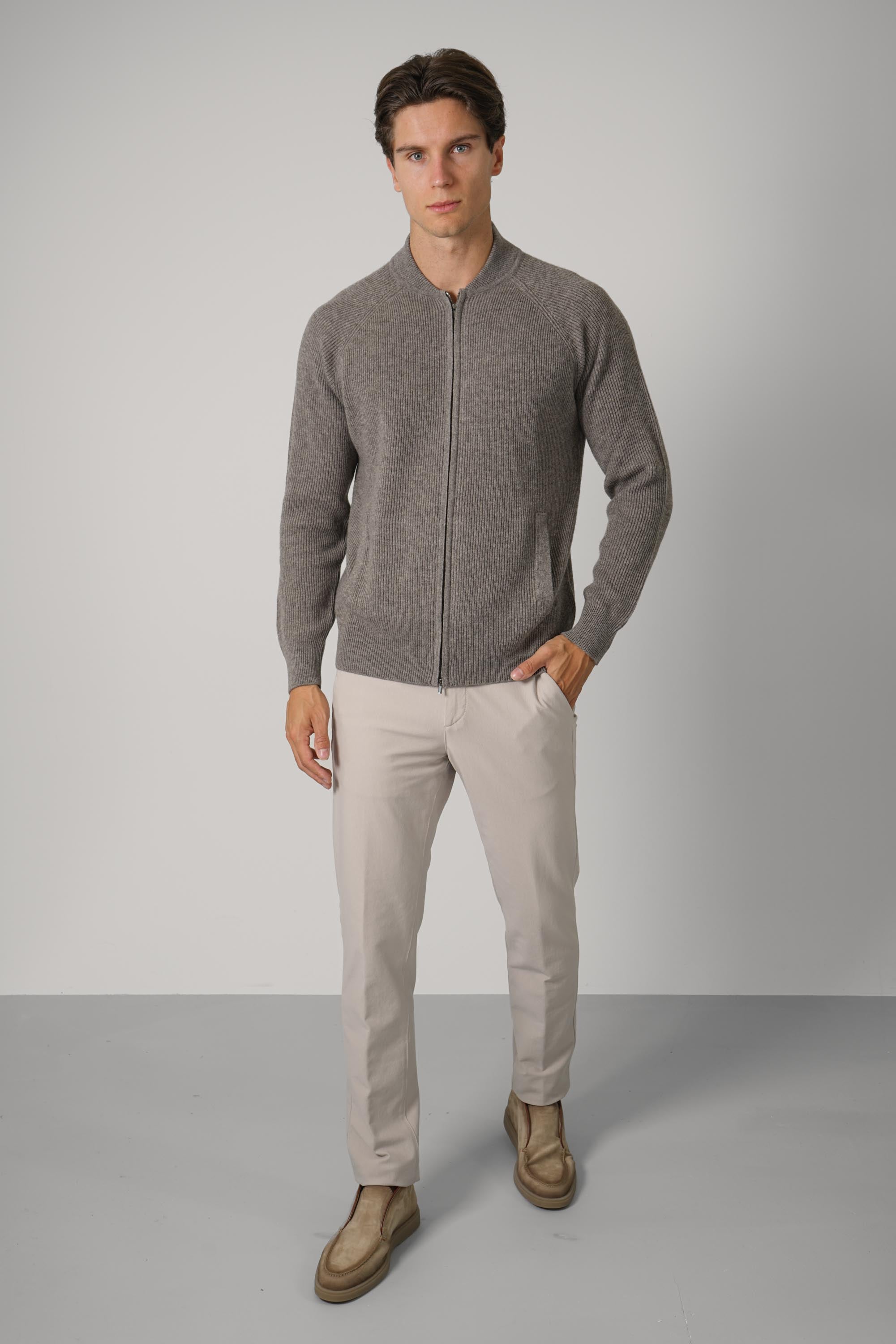 Bomber Zip ML Raglan WC12I – Tortora