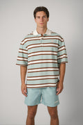 Ma Stripe Skate Ss Polo – Powder Teal