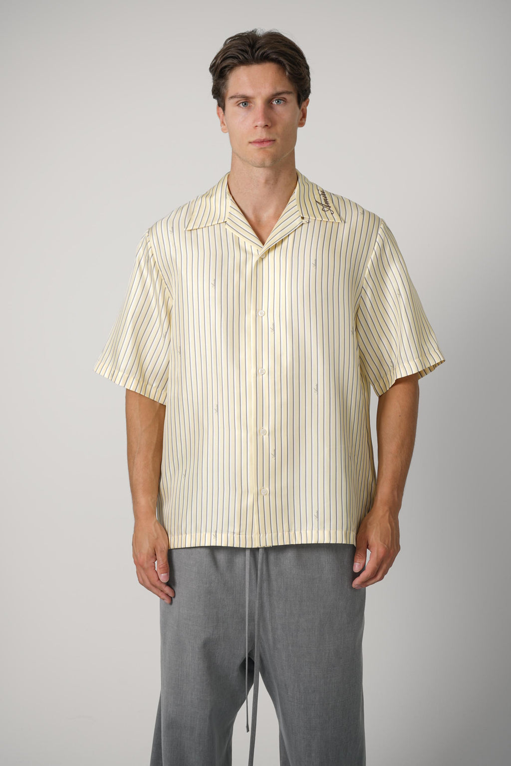 Script Stripe Se Camp Shirt – Sherbet Yellow