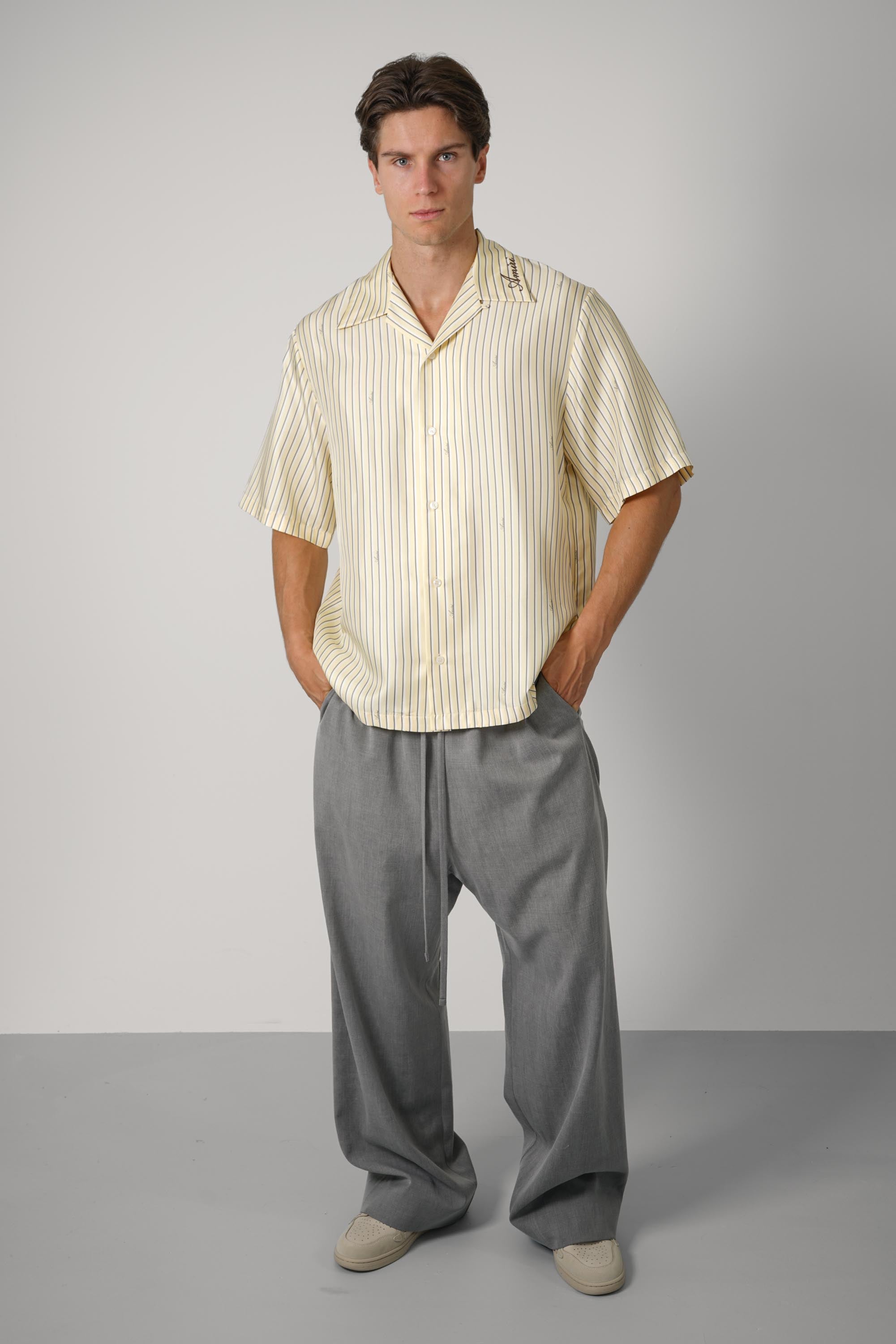 Script Stripe Se Camp Shirt – Sherbet Yellow