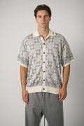 Ma Quad Check Mesh Knit Shirt – Alabaster
