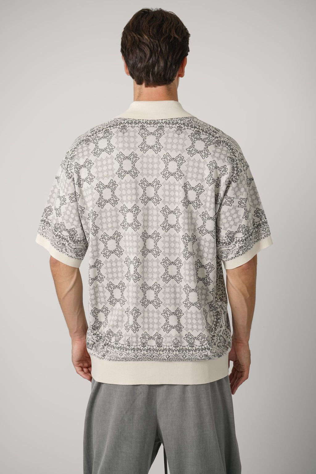 Ma Quad Check Mesh Knit Shirt – Alabaster