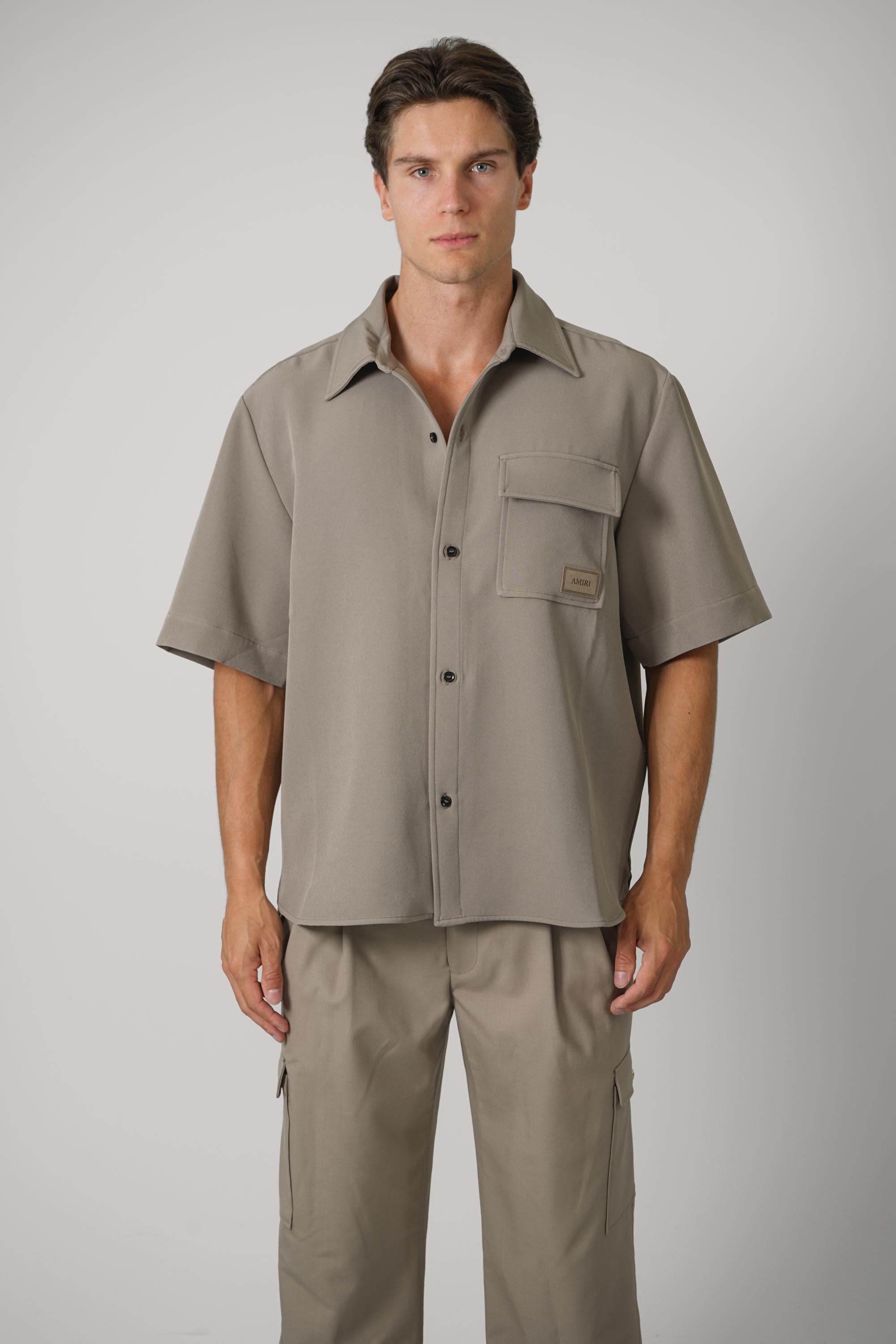 Amiri Patch Cady Ss Pkt Shirt – Dark Sand