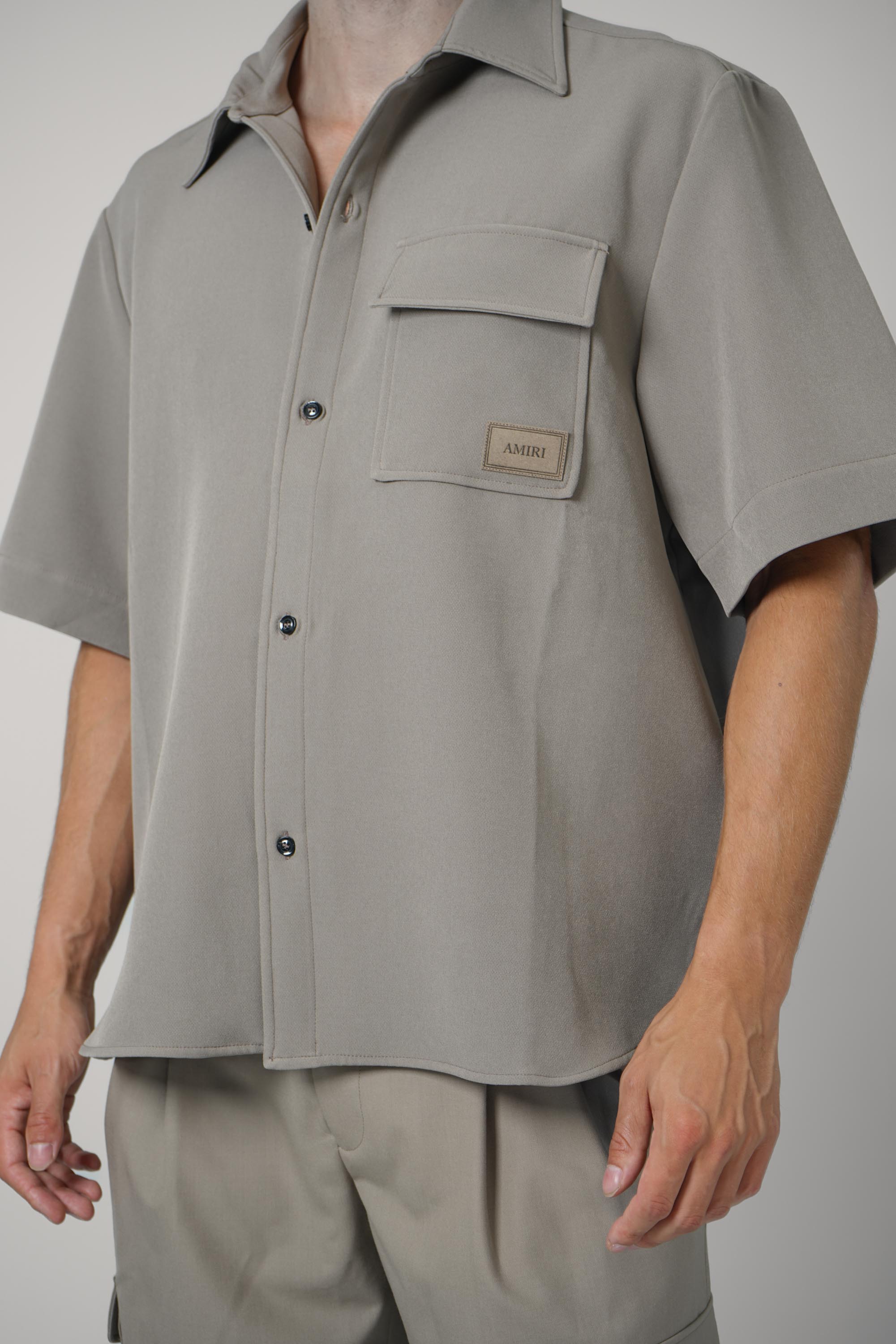 Amiri Patch Cady Ss Pkt Shirt – Dark Sand