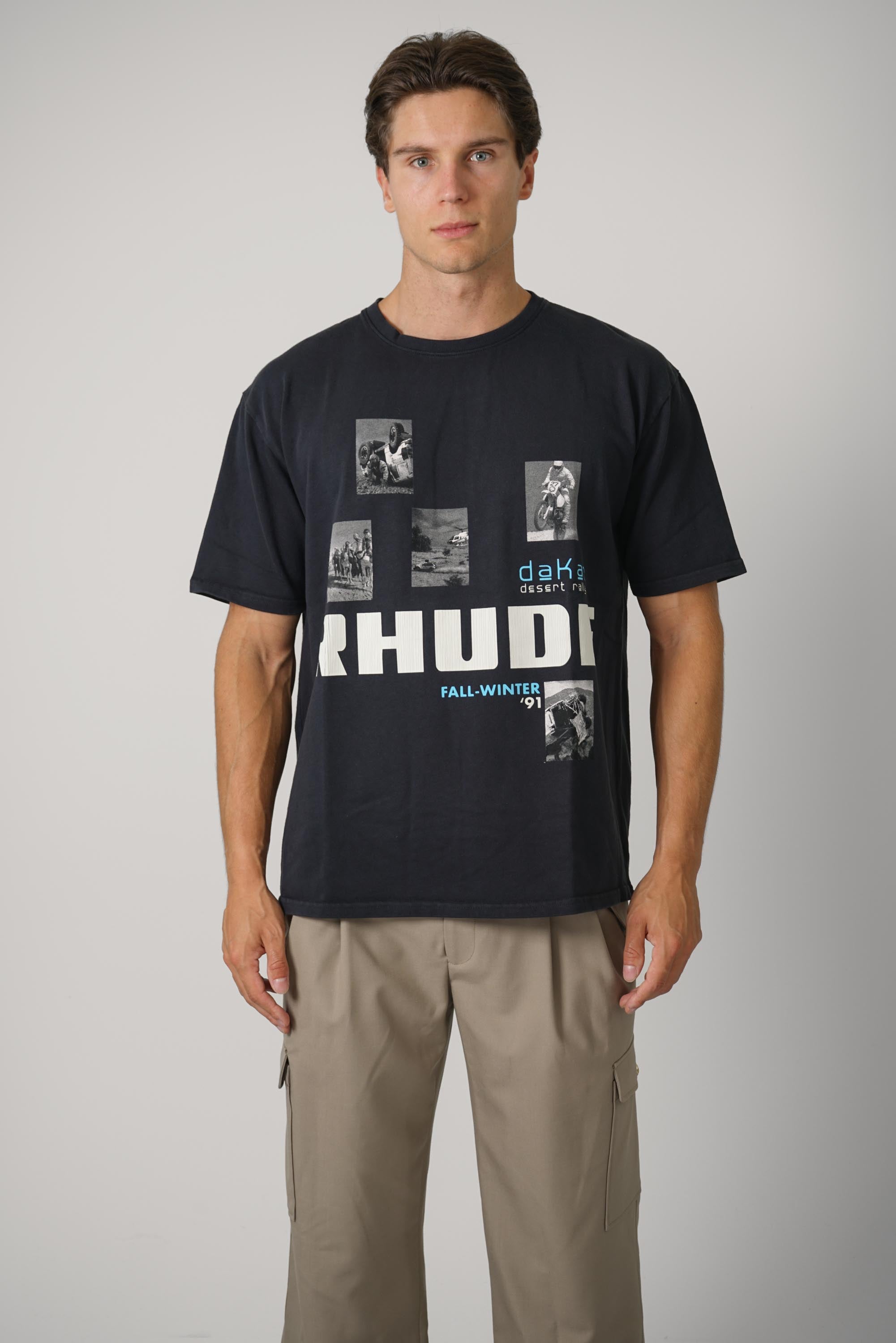 Winter 91 Rallye Tee – Vintage Black / White / Blue
