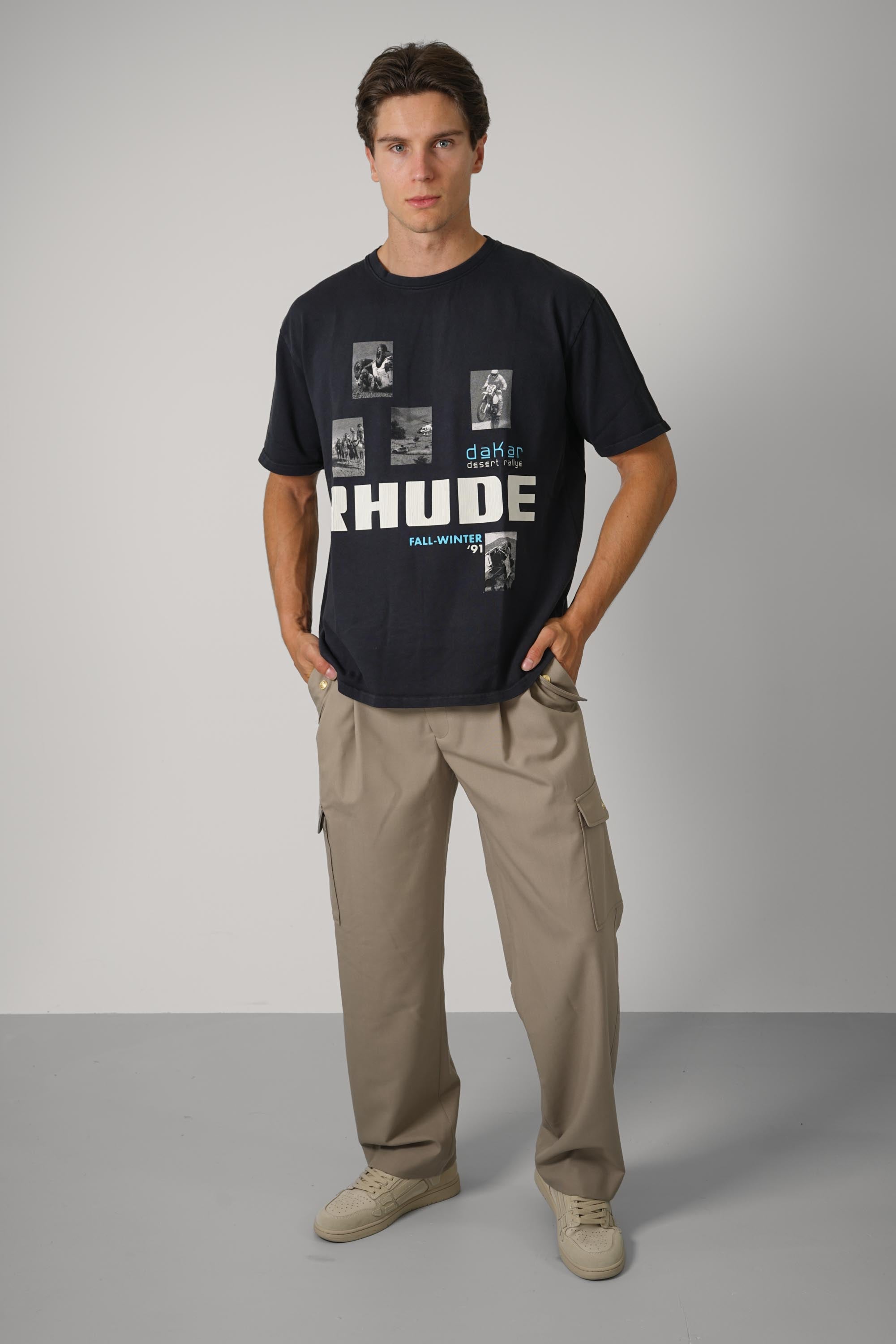 Winter 91 Rallye Tee – Vintage Black / White / Blue
