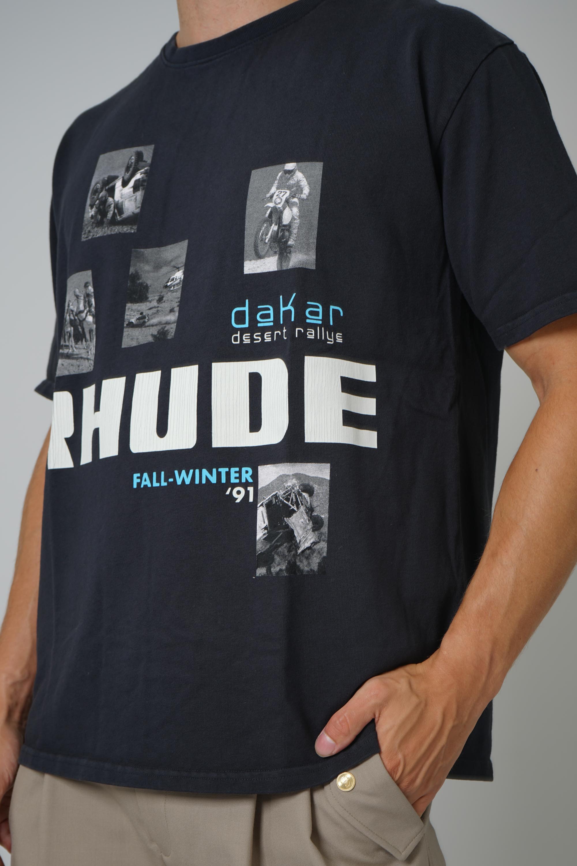Winter 91 Rallye Tee – Vintage Black / White / Blue