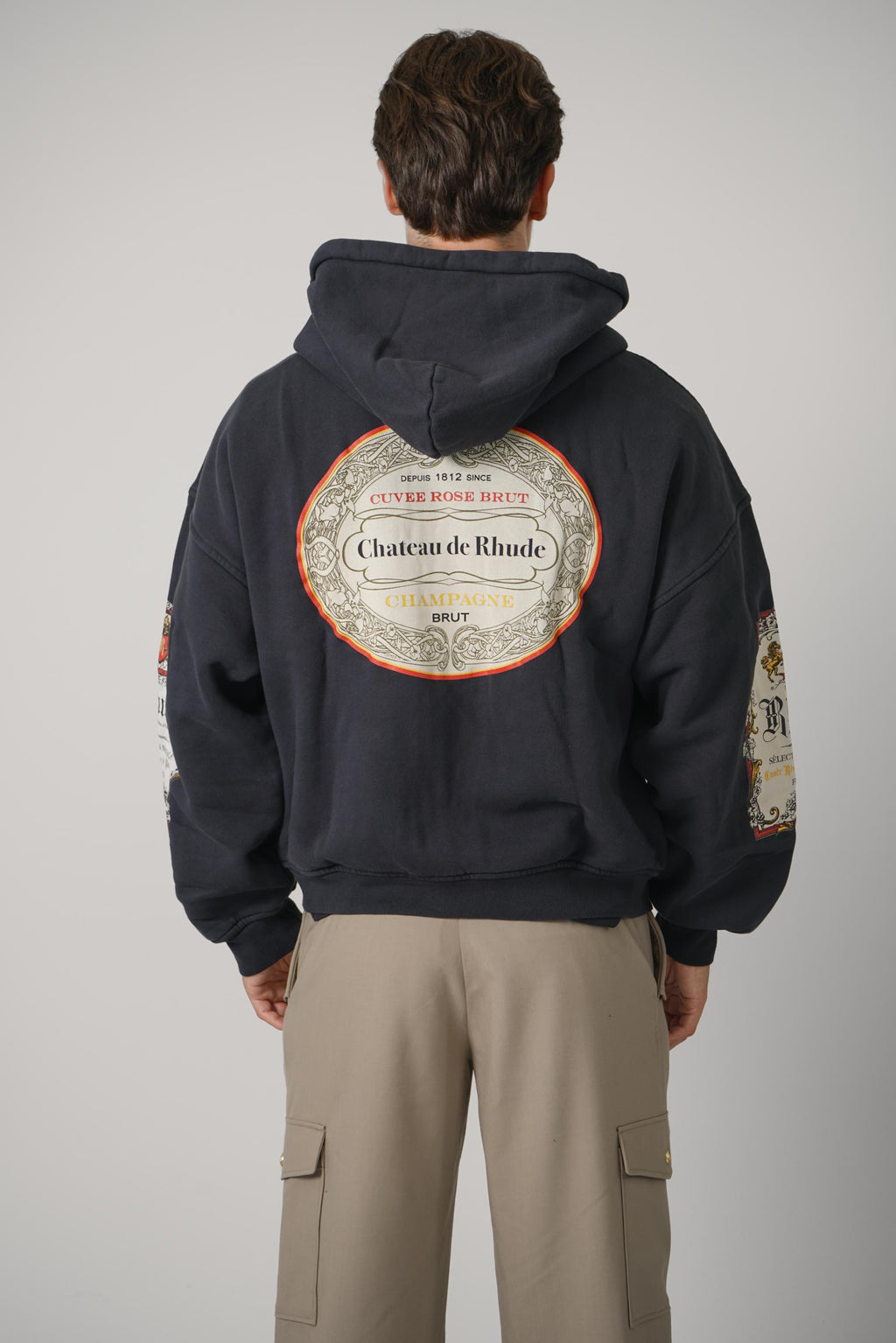Bordeaux Reserve Zip-up Hoodie – Vintage Black / White / Red