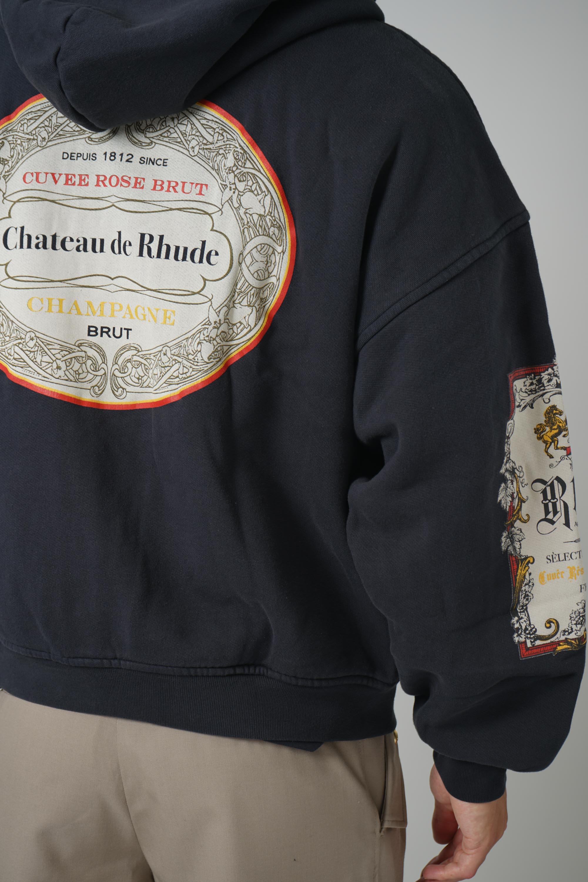 Bordeaux Reserve Zip-up Hoodie – Vintage Black / White / Red