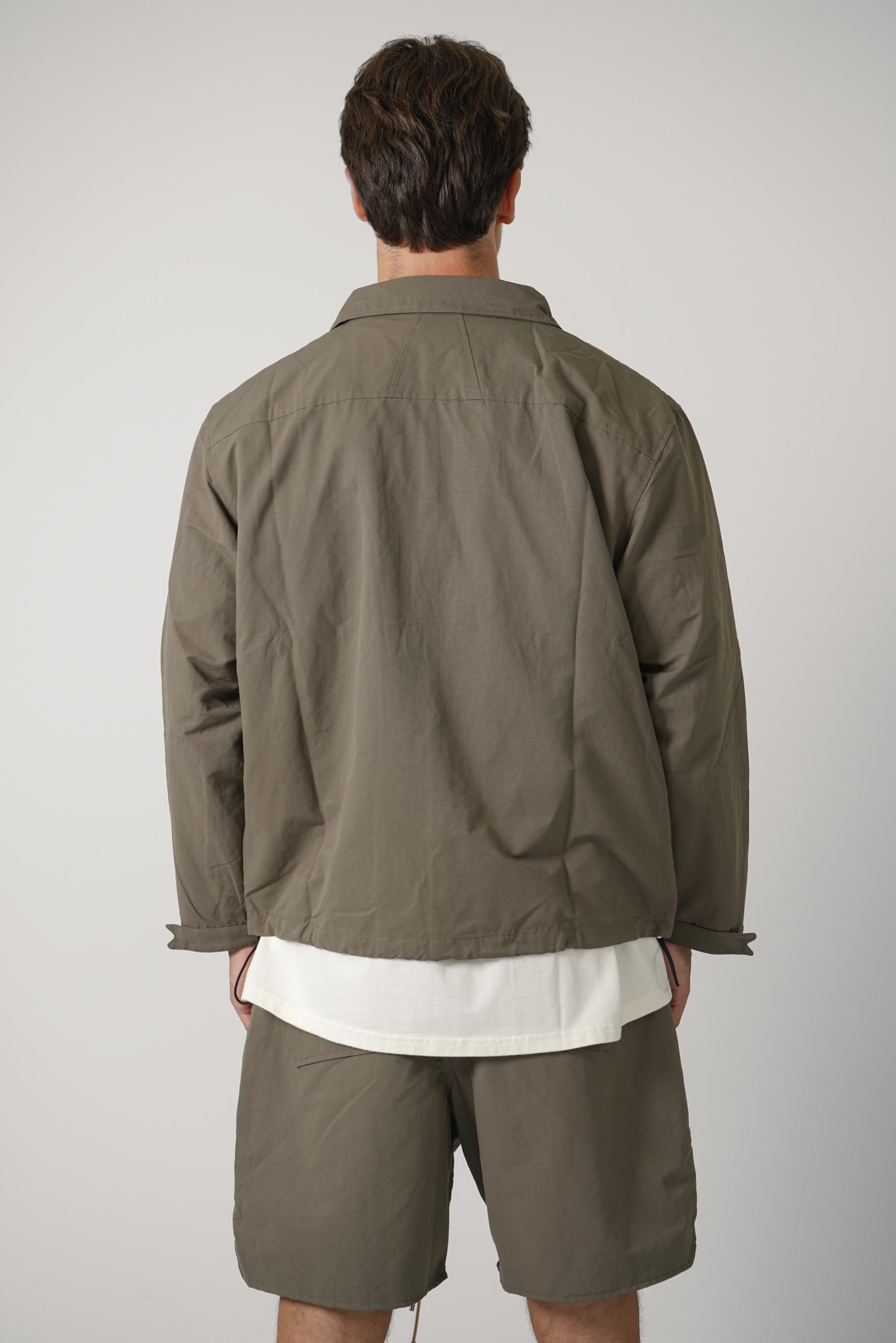 Logo Coaches Jacket – Taupe / Taupe