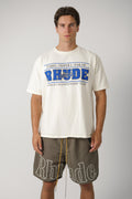 Rhude Chrono Tee – Vintage White / Blue