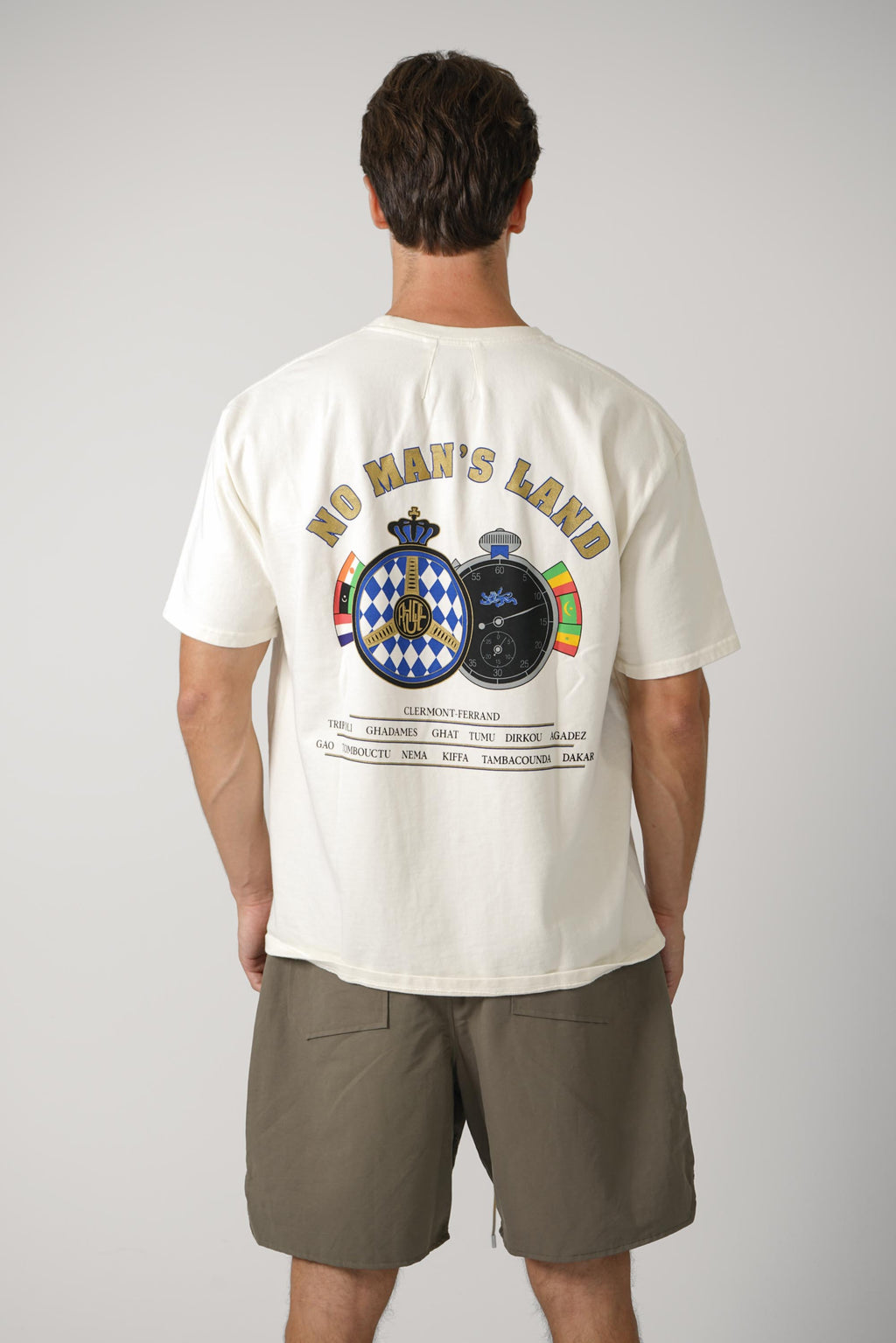 Rhude Chrono Tee – Vintage White / Blue