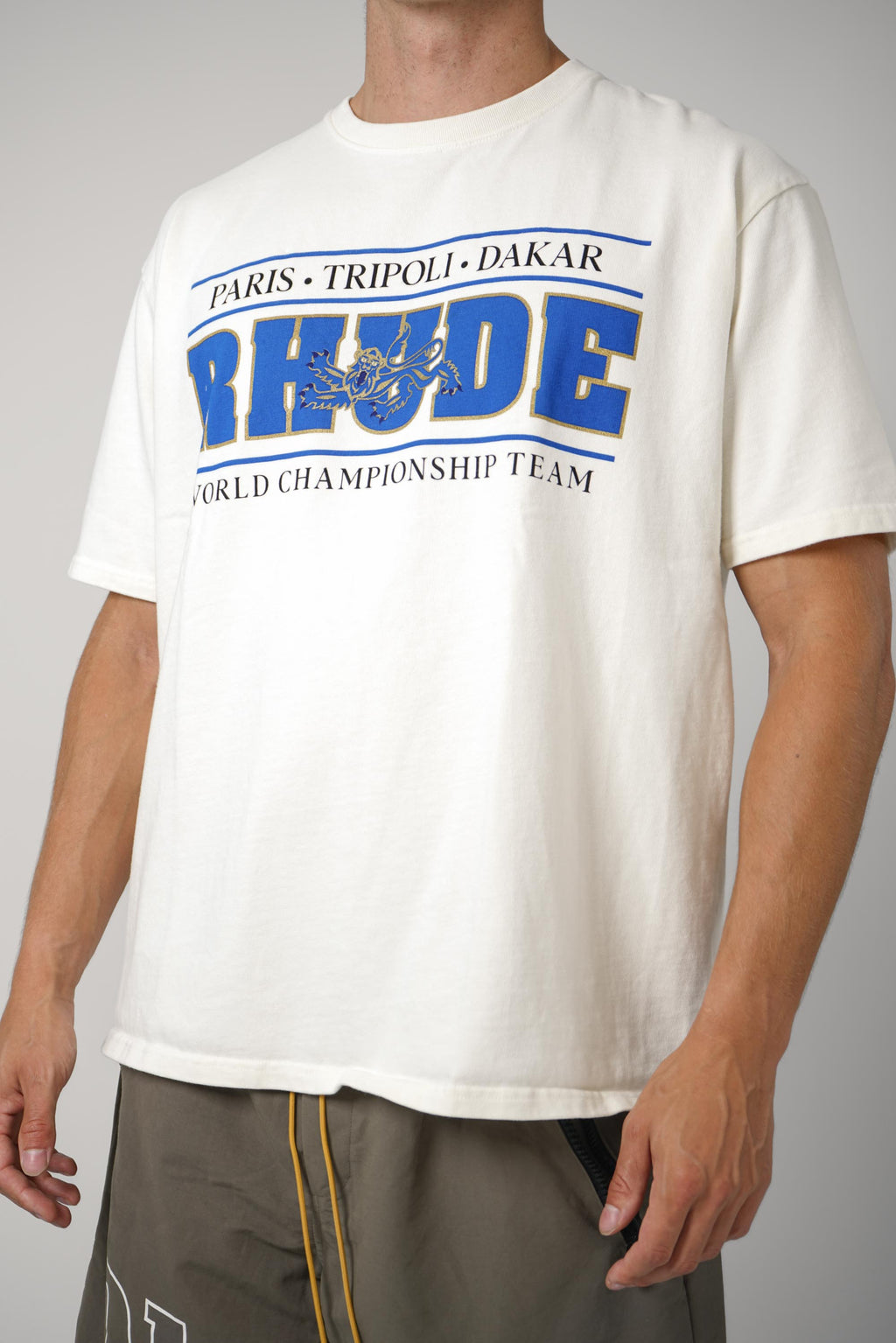 Rhude Chrono Tee – Vintage White / Blue