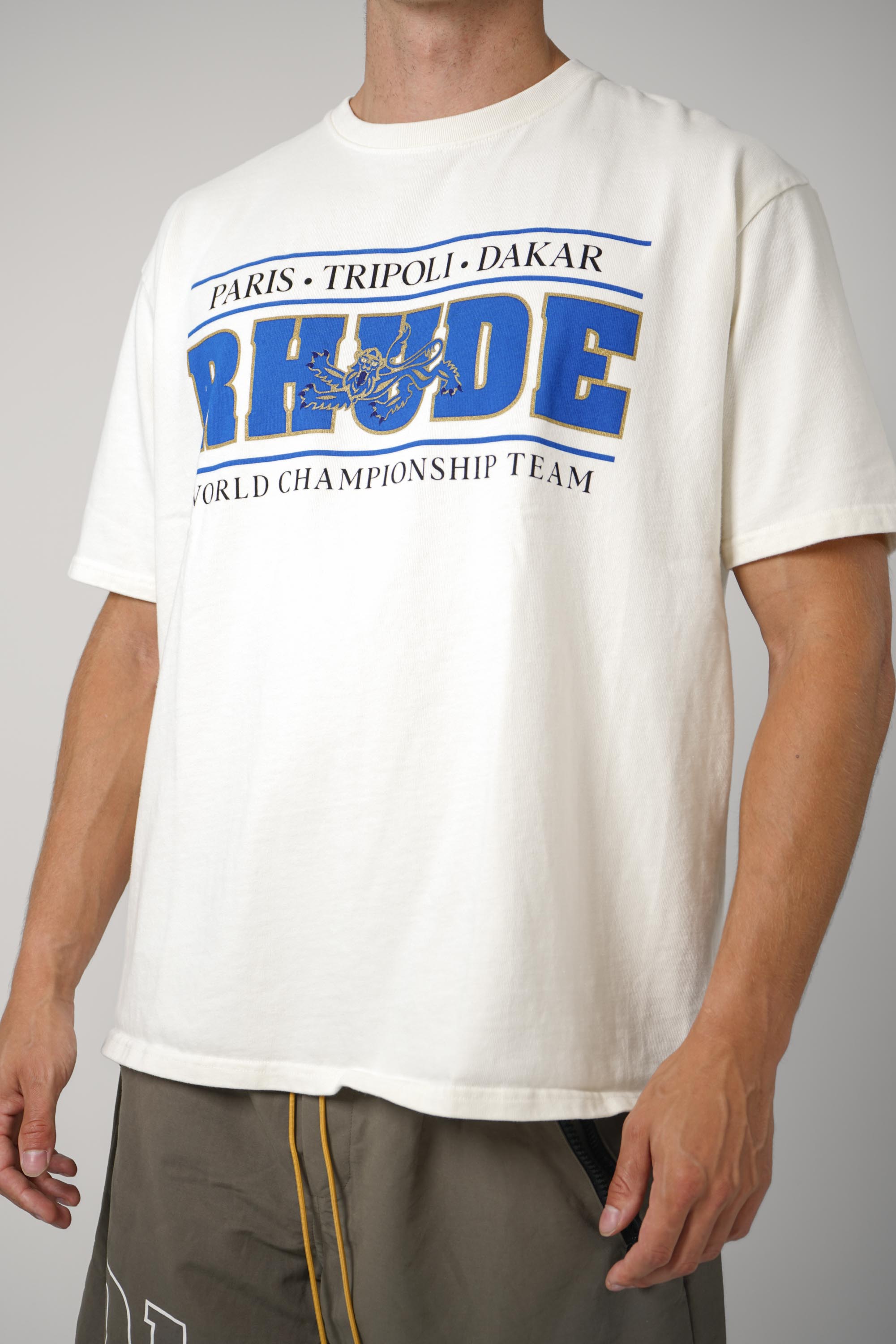Rhude Chrono Tee – Vintage White / Blue