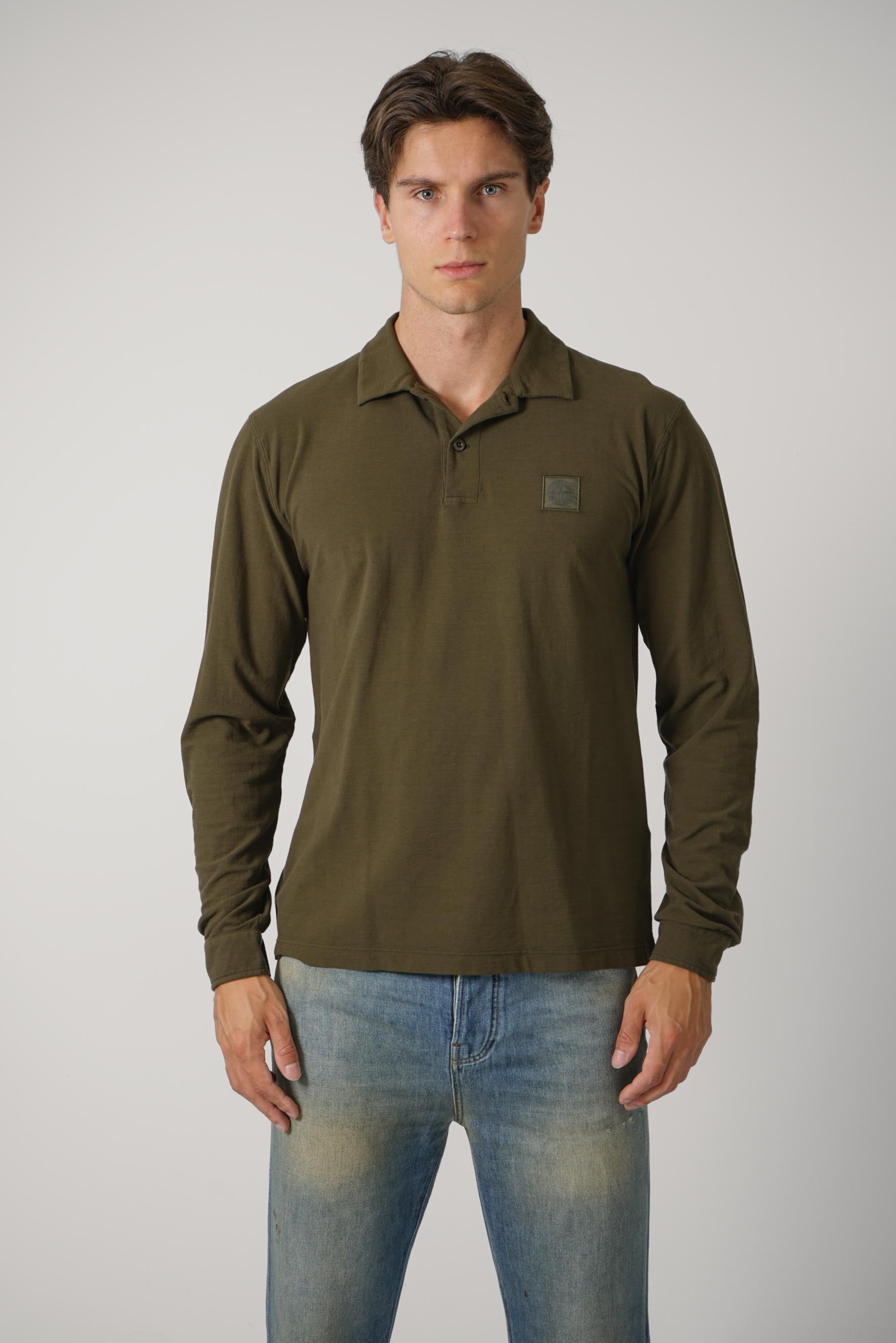 Longsleeve Polo – Military Green (2200005)