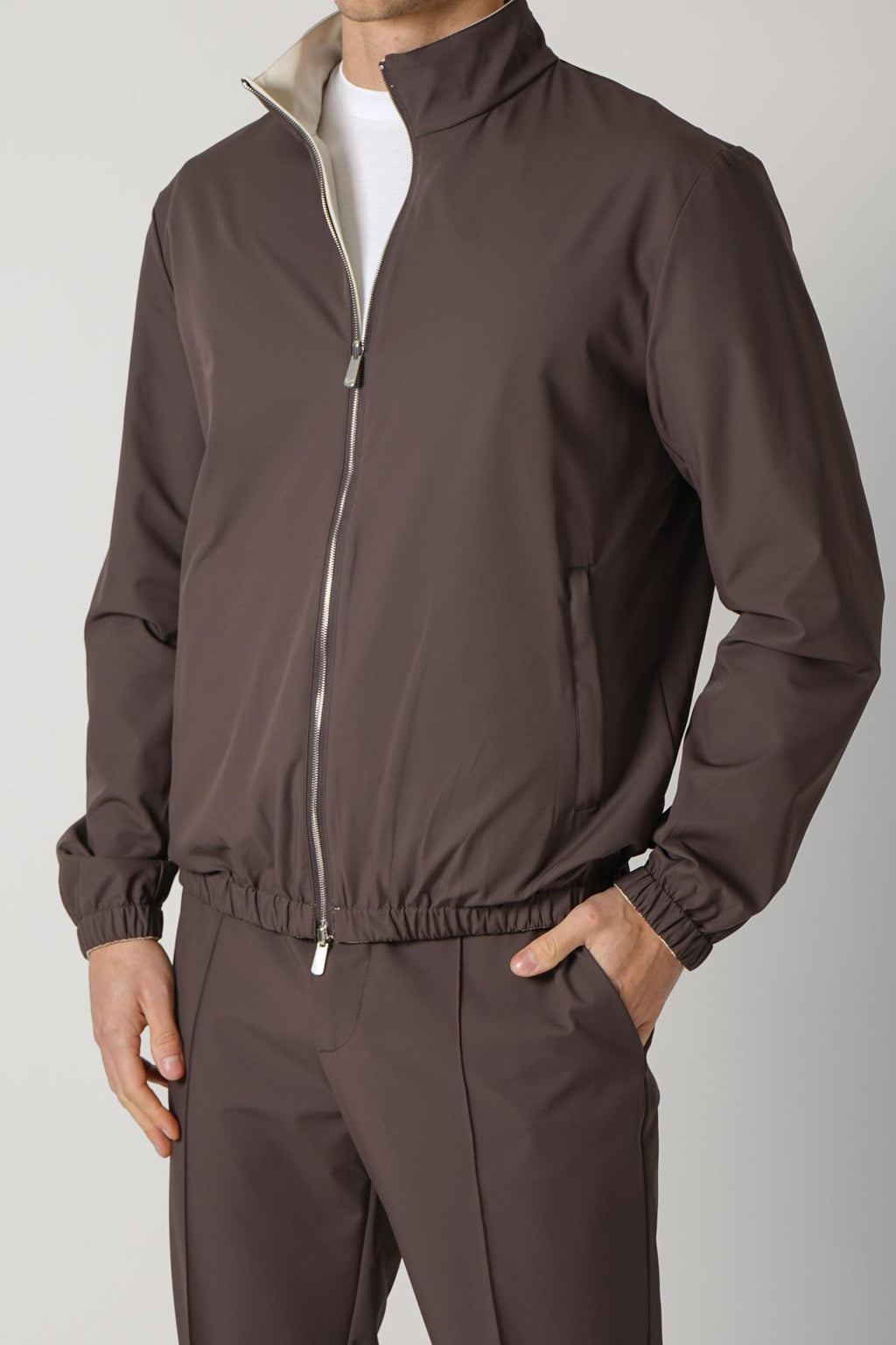 05 Marco Pescarolo Forzad Reversible Jacket Brown/ Beige