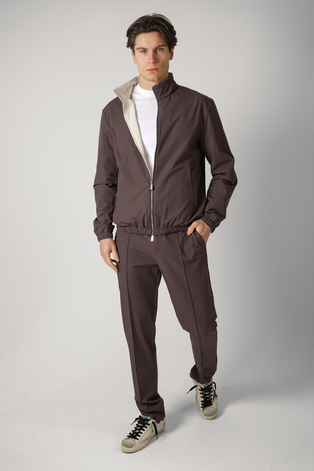 05 Marco Pescarolo Forzad Reversible Jacket Brown/ Beige