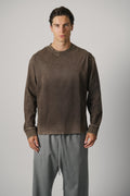 Brams Fruit Distressed Script Logo Longsleeve – Washed Brown