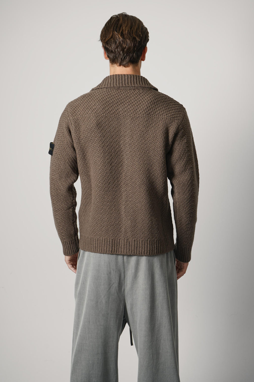 Stone Island Cardigan – Umber Melange (5100056)