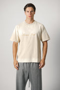 Brams Fruit Distressed Script Logo T-shirt – Clay