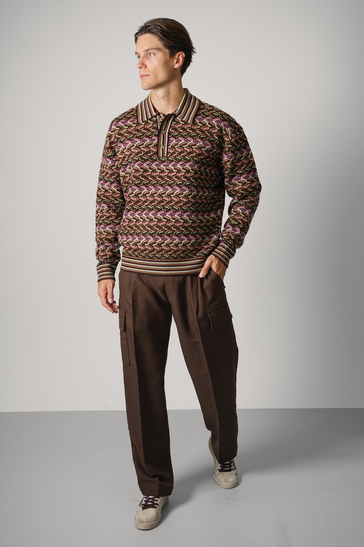 Drole De Monsieur Coogie Longsleeve Polo – Multicolor