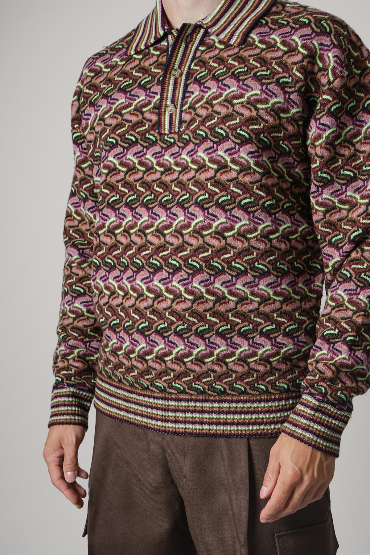Drole De Monsieur Coogie Longsleeve Polo – Multicolor