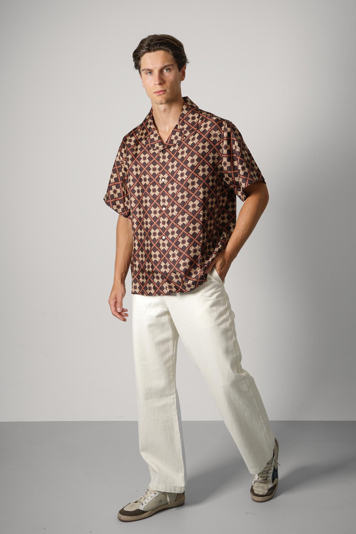 Amiri Os Ma Quad Camp Shirt – Husk