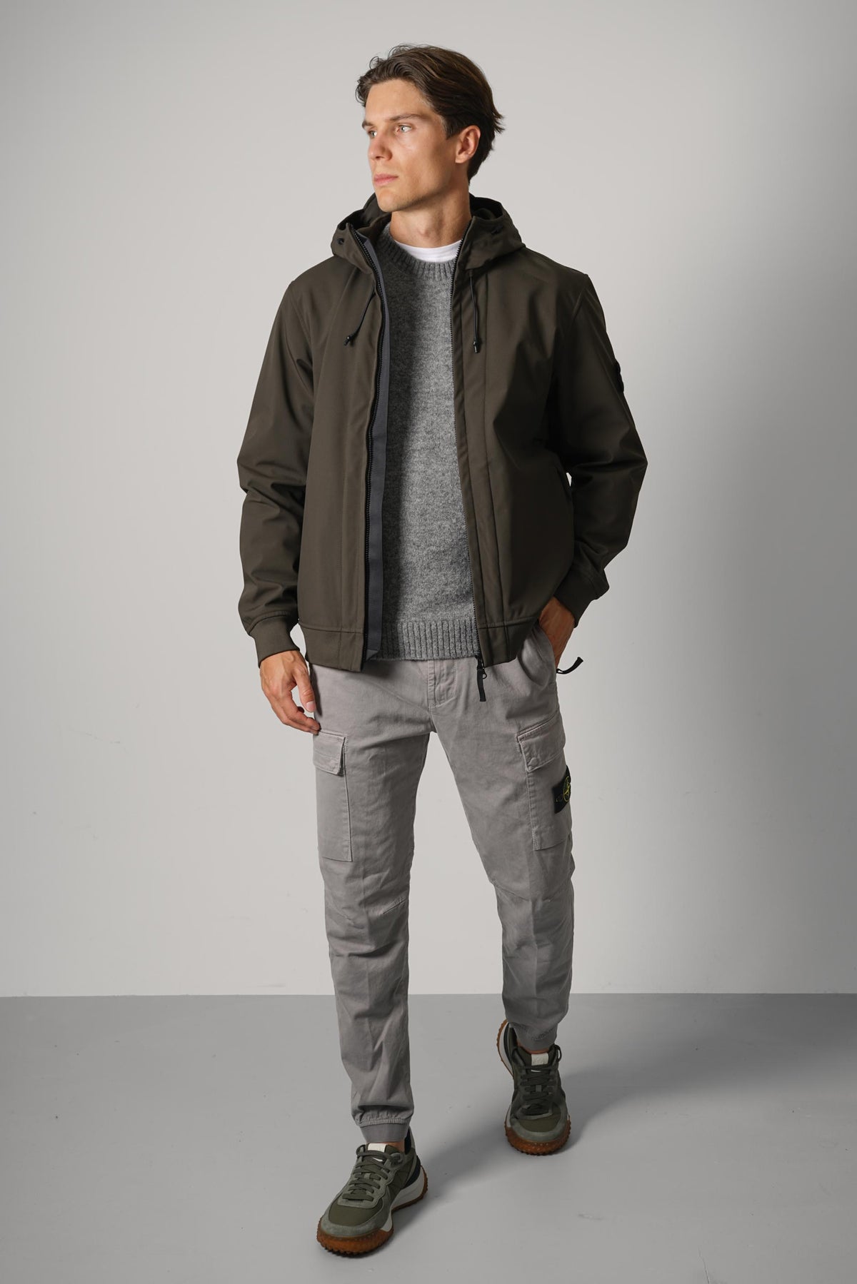 Stone Island Biker Jacket – Coal Grey (Q100004)