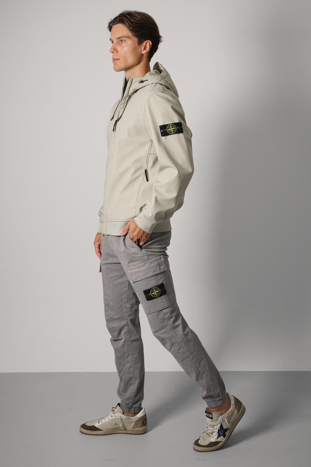 Stone Island Biker Jacket – Sand (Q100004)