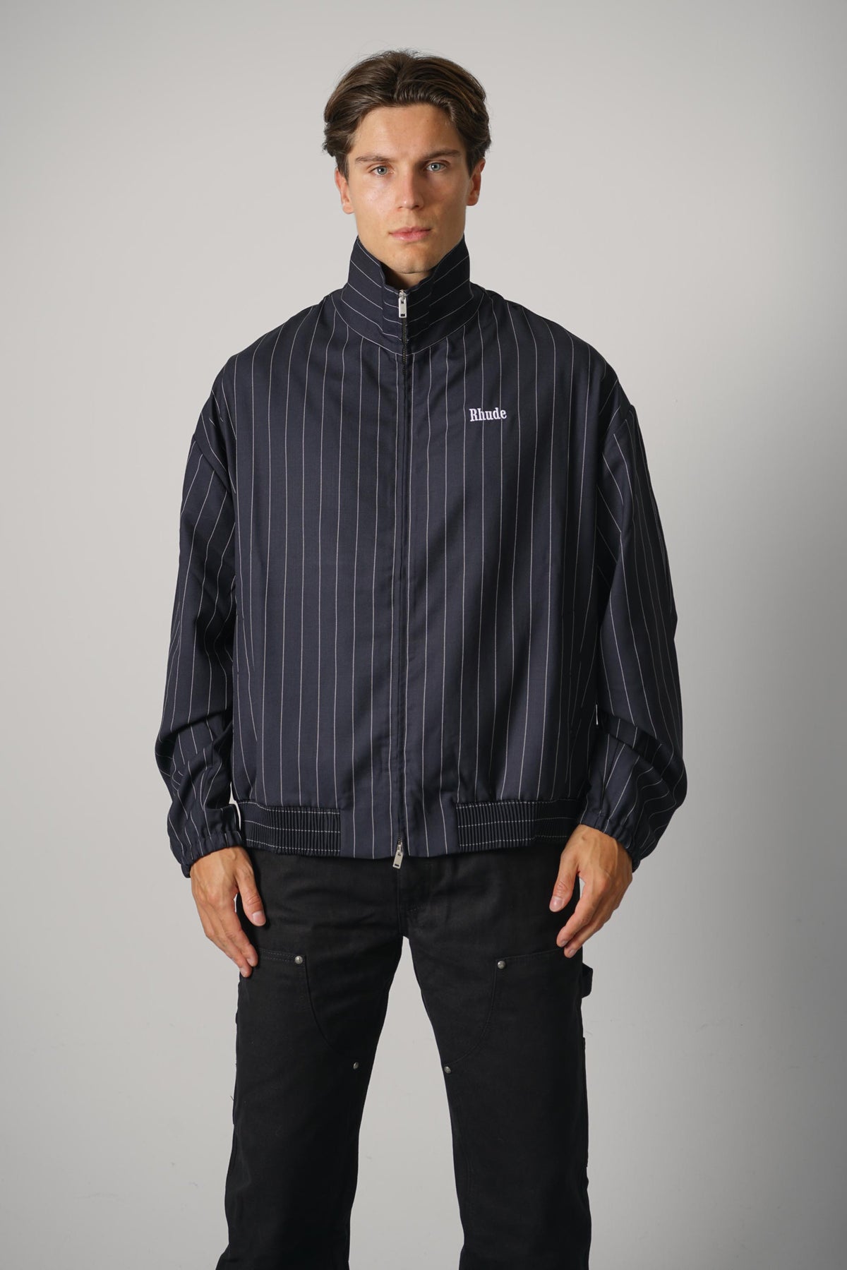 Rhude Volume Track Jacket – Navy / White
