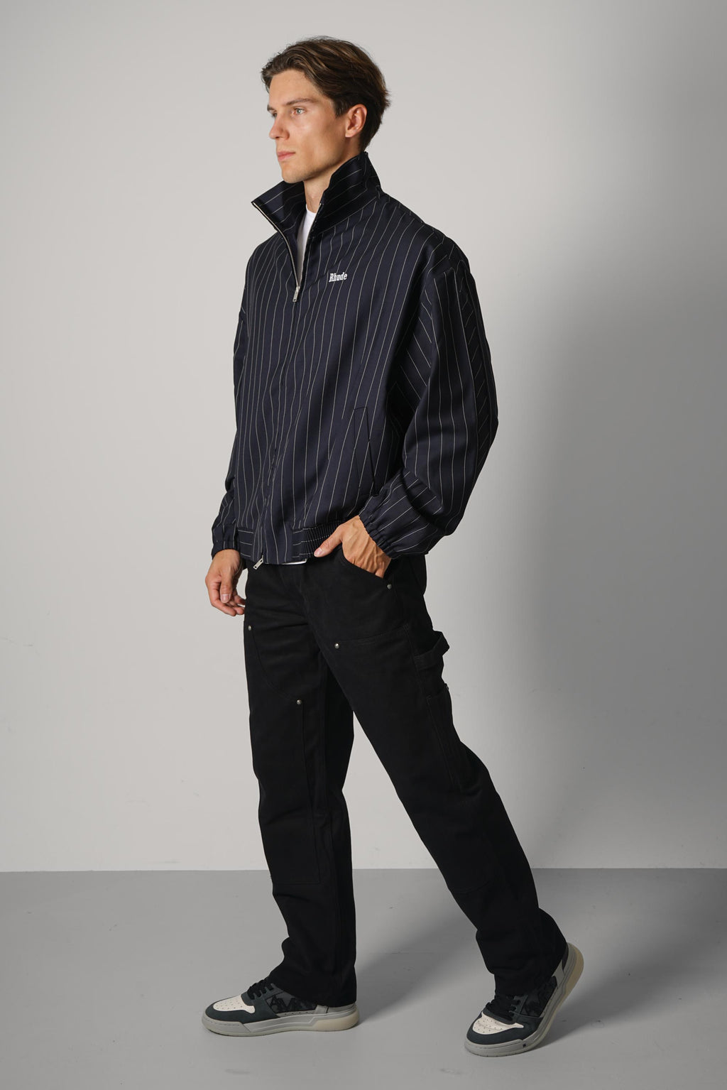 Rhude Volume Track Jacket – Navy / White