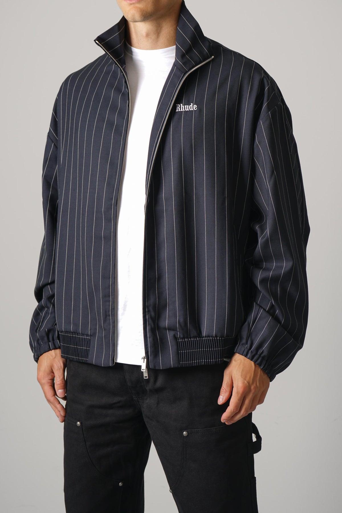 Rhude Volume Track Jacket – Navy / White