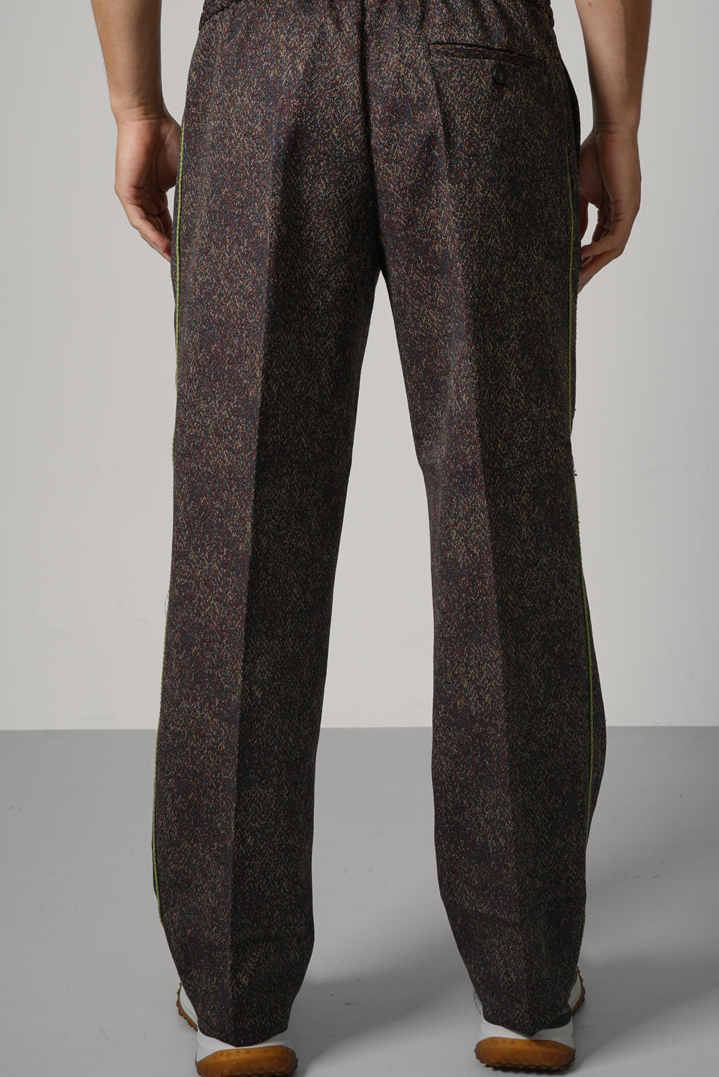 Drole De Monsieur Jacquard Elastic Waist Pants – Multicolor