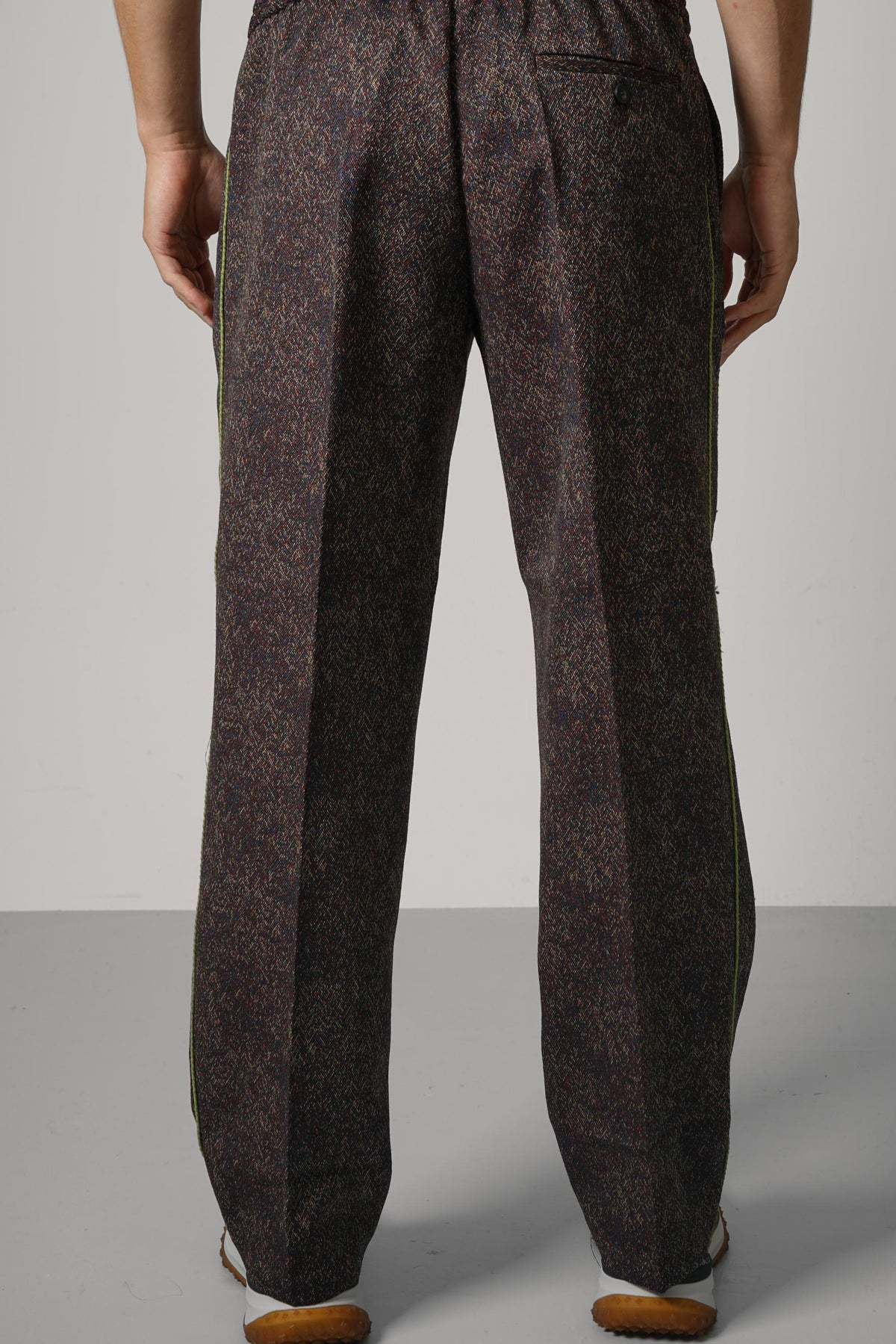 Drole De Monsieur Jacquard Elastic Waist Pants – Multicolor