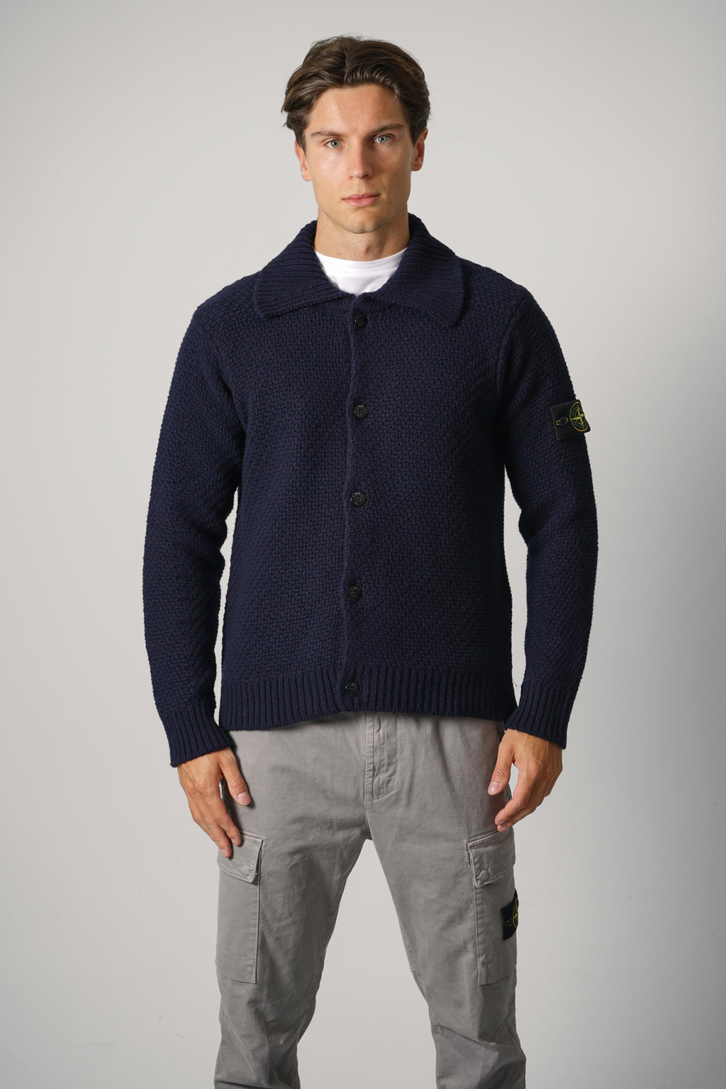 Stone Island Cardigan – Navy Blue (5100056)