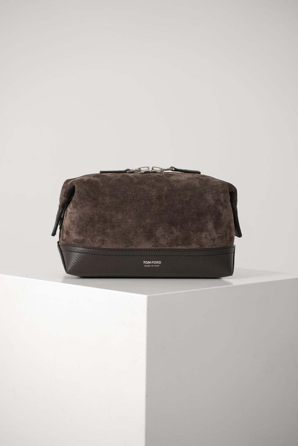 Suede + Grain Leather Chic Sport Vanity Case – Brown