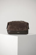 Suede + Grain Leather Chic Sport Vanity Case – Brown
