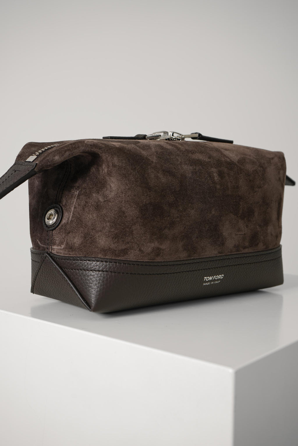Suede + Grain Leather Chic Sport Vanity Case – Brown