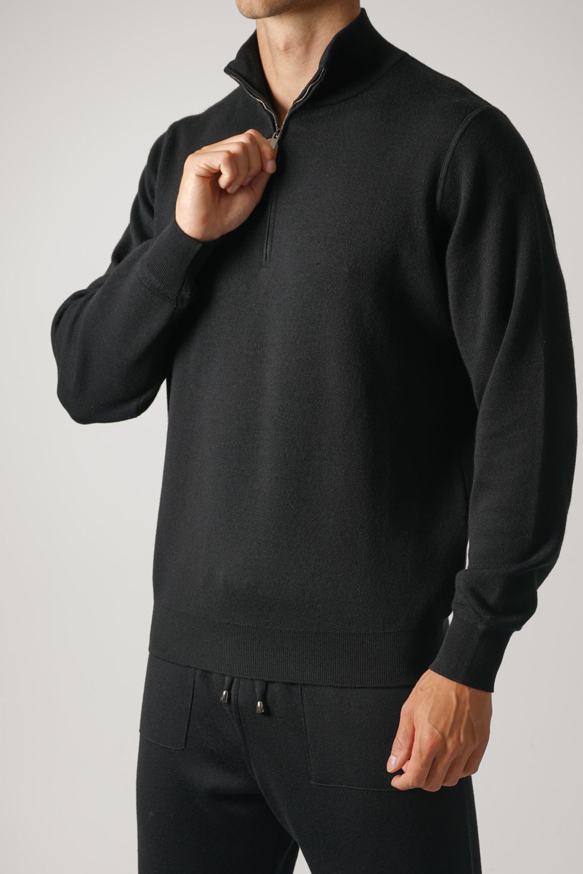 Filippo De Laurentiis Mezza Zip ML RM16F – Nero