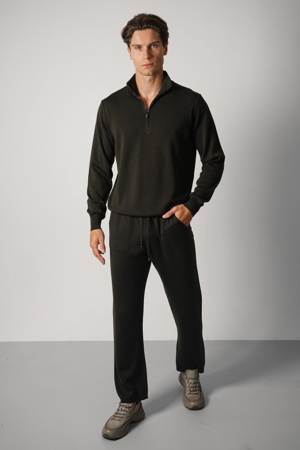 Filippo De Laurentiis Mezza Zip ML RM16F – Militare