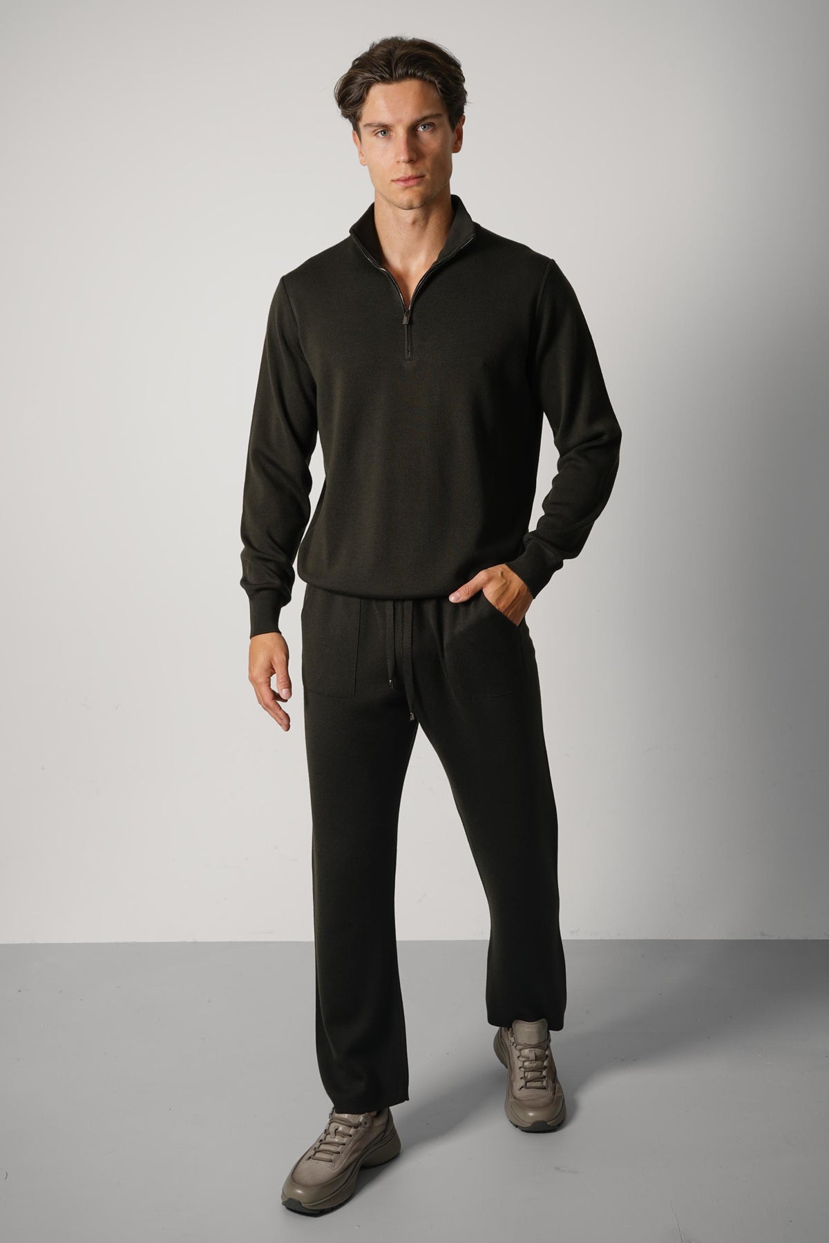 Filippo De Laurentiis Mezza Zip ML RM16F – Militare
