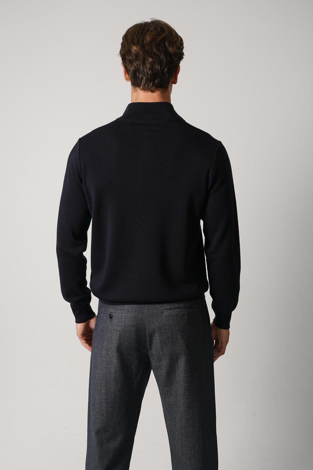 Filippo De Laurentiis Mezza Zip ML RM16F – Navy