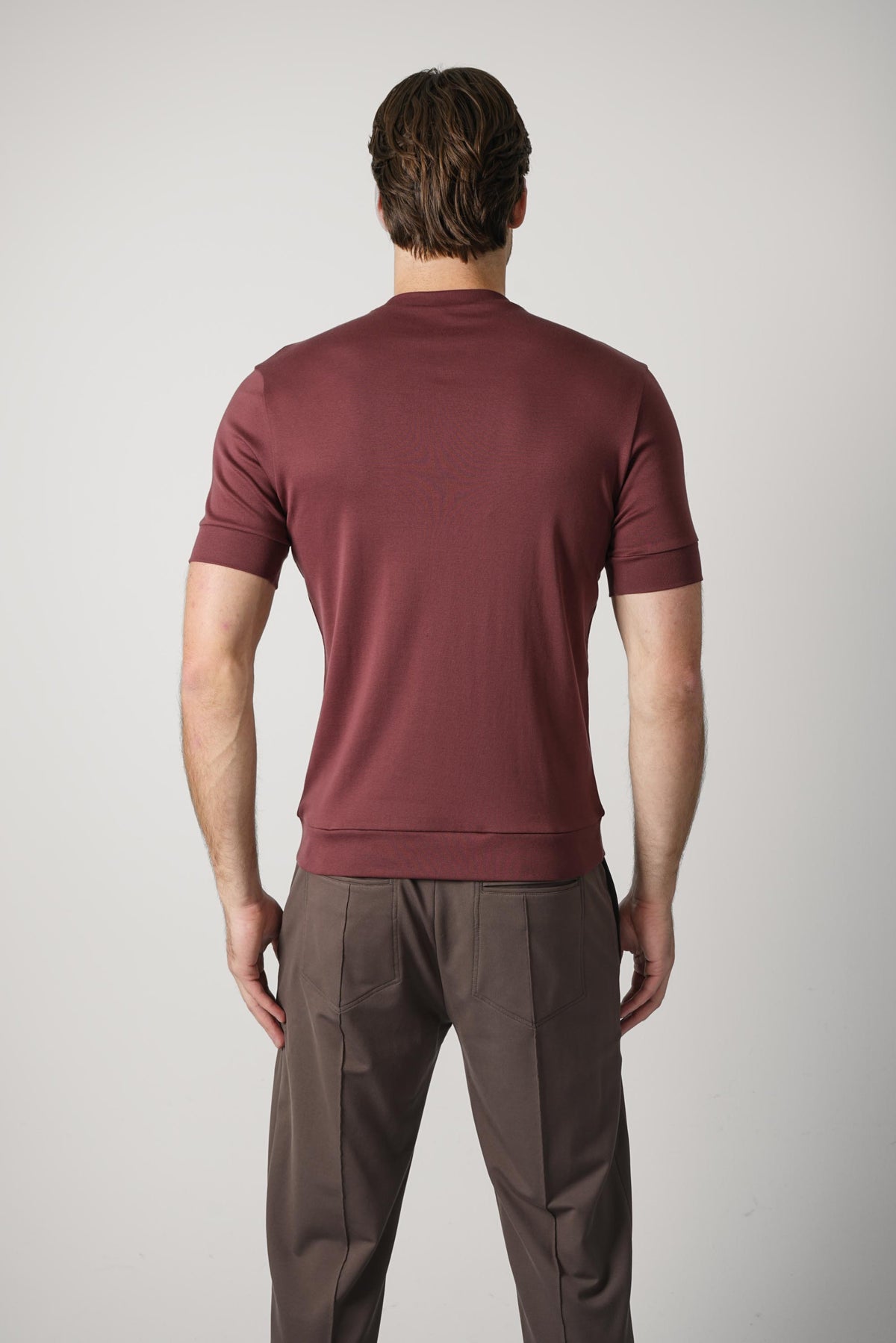 Stefan Brandt Eli B T-Shirt – Burgundy