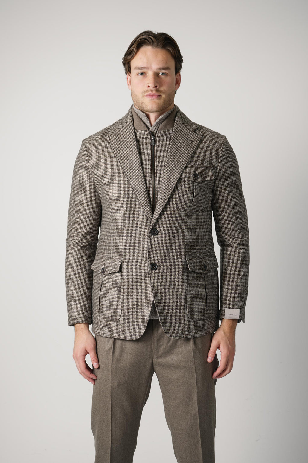 Corneliani Jacket 286S16-2A16270 – Brown/Taupe