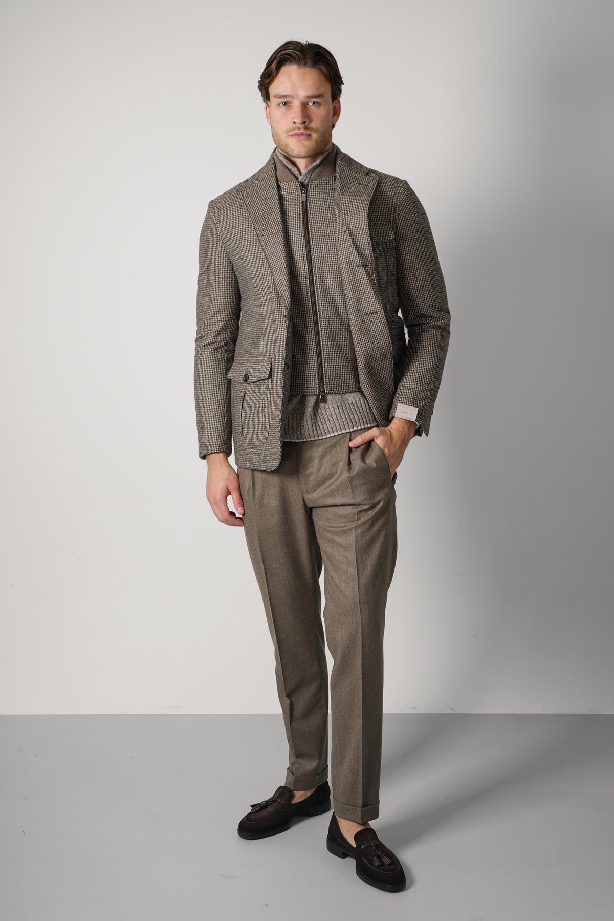 Corneliani Jacket 286S16-2A16270 – Brown/Taupe