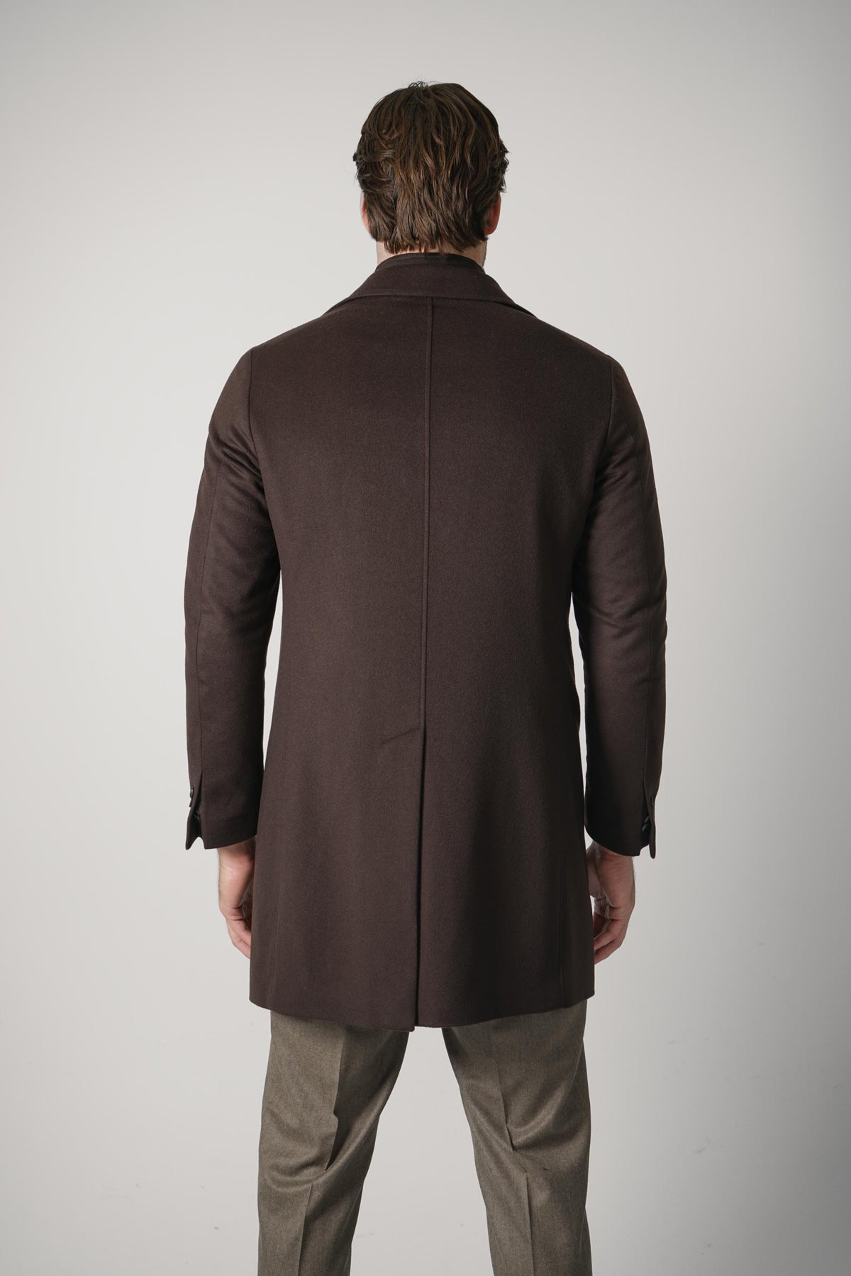Corneliani Chocolate Brown Tailored Coat