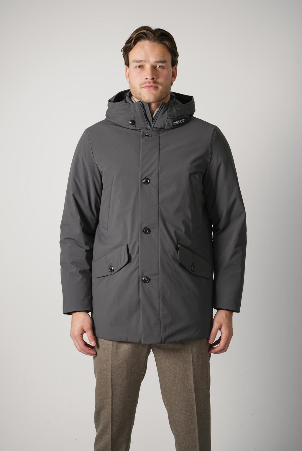 Woolrich Stretch Parka – Charcoal Grey