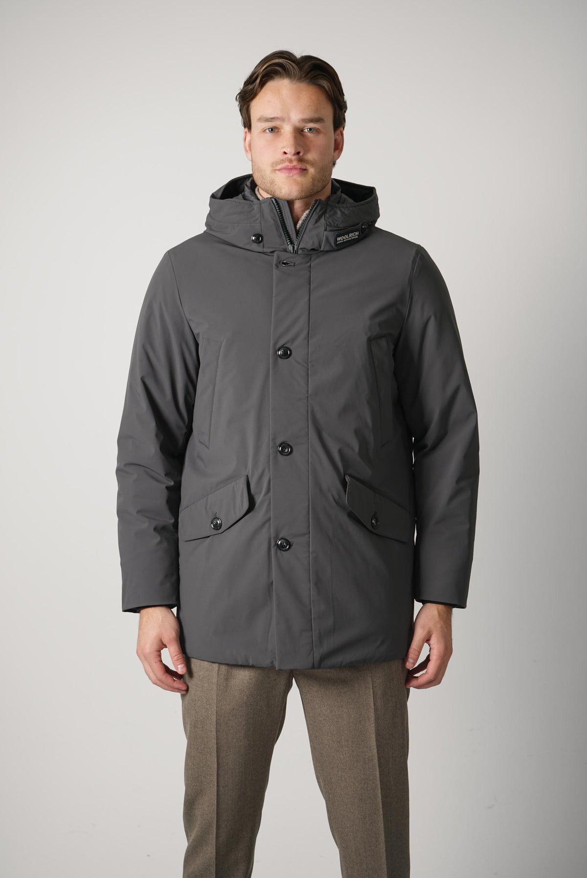 Woolrich Stretch Parka – Charcoal Grey