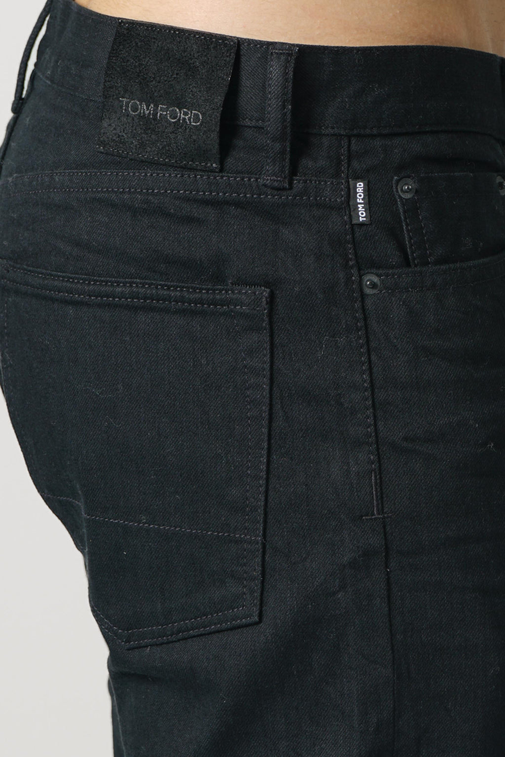 Tom Ford Stretch Selvedge Denim 50's Straight Fit – Washed Black