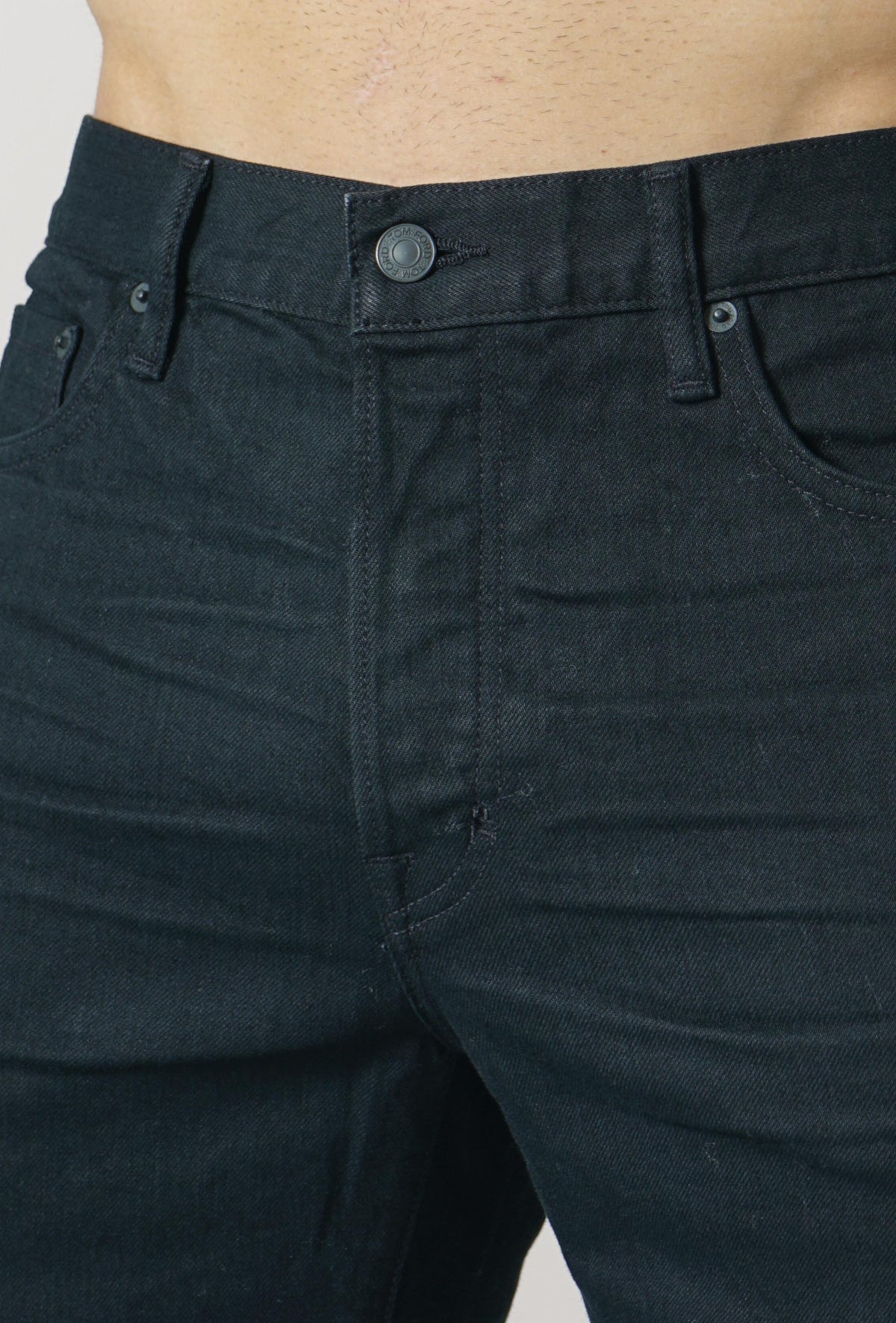 Tom Ford Stretch Selvedge Denim 50's Straight Fit – Washed Black